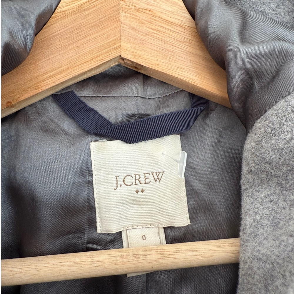 J. Crew Signature Wool Vail Parka Coat in Grey with Removable  Hood - Picture 6 of 7